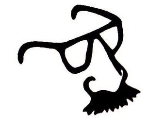 Groucho Glasses Unmounted rubber stamp, nose, moustache No.15