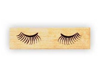 EYELASHES mounted rubber stamp, womens fashion, eye lash stamp, Sweet Grass Stamps No.5