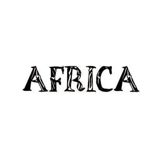 AFRICA Word Unmounted Rubber Stamp Tribal Travel Journal