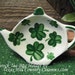Teapot Tea Bag Holder with Irish Green Shamrocks