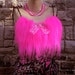 SEXY KITTY hot leopard print babydoll fashion TOP by You bad Girl / Fluffy neon pink monster fur - so indie kawaii cute retro festival punk