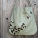 Hemp Bag with Flying Swallows Organic Cotton Linging - Light Green, Bamboo, Sage