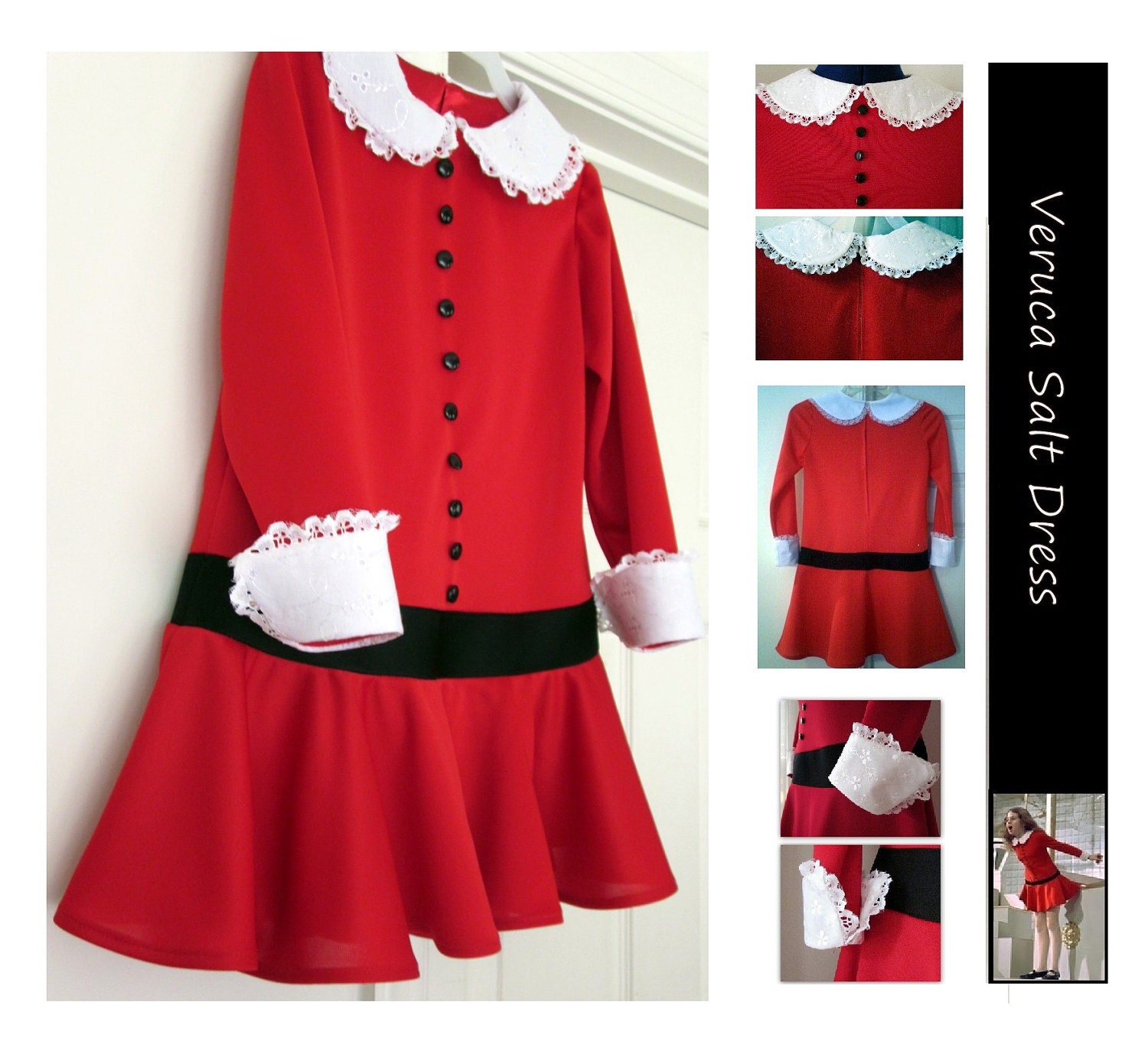 Veruca Salt Dress Custom Made for Any Age by srdodd on Etsy