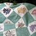 Vintage 1930s Butterfly Quilt Green and White With Multicolor Cotton Prints