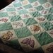 Vintage 1930s Butterfly Quilt Green and White With Multicolor Cotton Prints