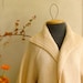 Vintage Sweater Coat Cream Wool Hand Knit Super Thick Styling