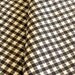 Vintage Fabric Cotton Blend Small Check Print Textured Black & White Nearly 3 Yards