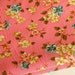 Vintage Pink Floral Fabric Pretty Summer Print Heavy Weight All Cotton 4 Plus Yards