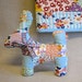 Baby Girl Quilt and Patchwork Bunny Set - 1930s Feedsack