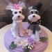 Schnauzer Terrier Dogs Duo Wedding Cake Topper, Anniversary, Shower, Bridal, dog, animal SEE ALL PHOTOS