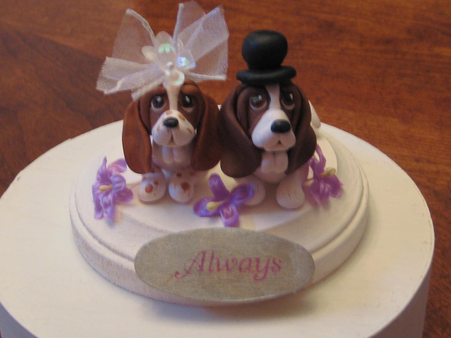 Custom Basset Hound Dogs Wedding Anniversary shower CAKE