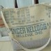 Vintage Canvas Feed/Grain Sack Tote Bag with Leather Handles with Burlap Jute Trim and Ticking