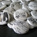 Vintage Dictionary Pinback Buttons OR Magnets - Assorted Set of 6