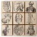 Anatomical Dissection - Set of 9 EPHEMERA ART BLOCKS - 1892 French Anatomy Illustrations - FREE SHIPPING