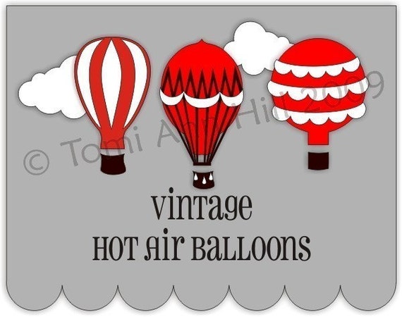 Download Vintage Hot Air Balloon Cut Files SVG PNG JPG PDF AI