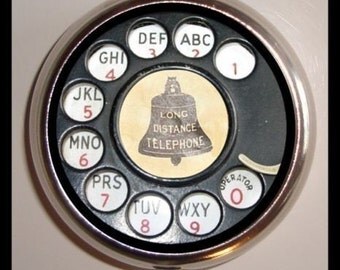 Rotary Phone Telephone Pill box Pillbox Case Dial Design Pop Art Pill Case Retro Technology Techie Trinket Box Hipster