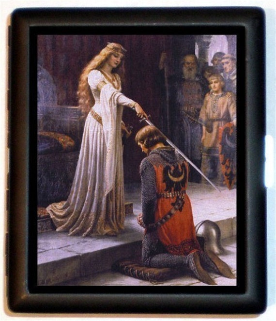 Guinevere And Lancelot King Arthur Cigarette Case Business Card