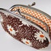 Coin purse/wallet - daisies on brown