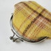 Wool coin purse - yellow plaid
