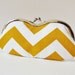 Eyeglass case - yellow chevron stripes