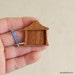 Brooch or Pendant Blank - Artisanal Mahogany Cameo Bezel Cup Base Setting for Artwork - Little House