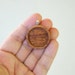 Pendant Blank - Wood Setting - Pendant Tray - Handmade by Artbase - Mahogany Wood - Round - 1 Inch - Aanraku Bail
