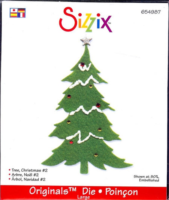 sizzix original die christmas tree 2 sizzix original die christmas tree 2
