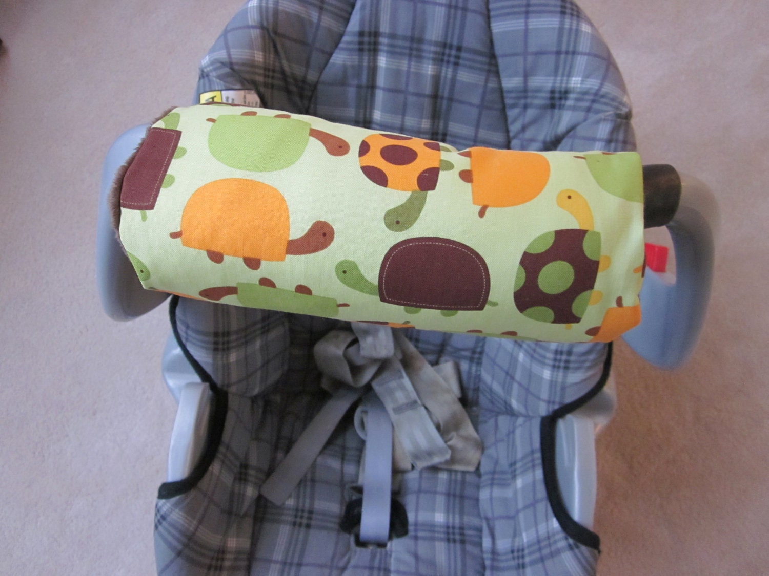 HANDLE CUSHION Infant Carrier Handle Cover Earth by BurpieBundles