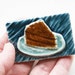 Chocolate Cake Magnet - Hand Carved Ceramic Tile