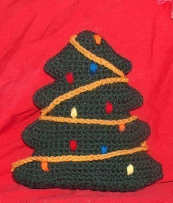 Christmas Tree Pillow crochet Pattern PDF by stormyzcrochet