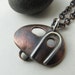 Tiny Camper copper and sterling silver vintage travel trailer pendant