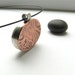 All Who Wander beach stone, sterling silver and copper pendant
