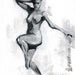 Original Painting Figure Study Classical Female Form Nude Monochrome Sketch 9x12 - "Tonal Figure Study 3" by David Lloyd