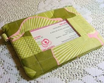 Large Id Wallet Zipper Bag Amy Butler Optic