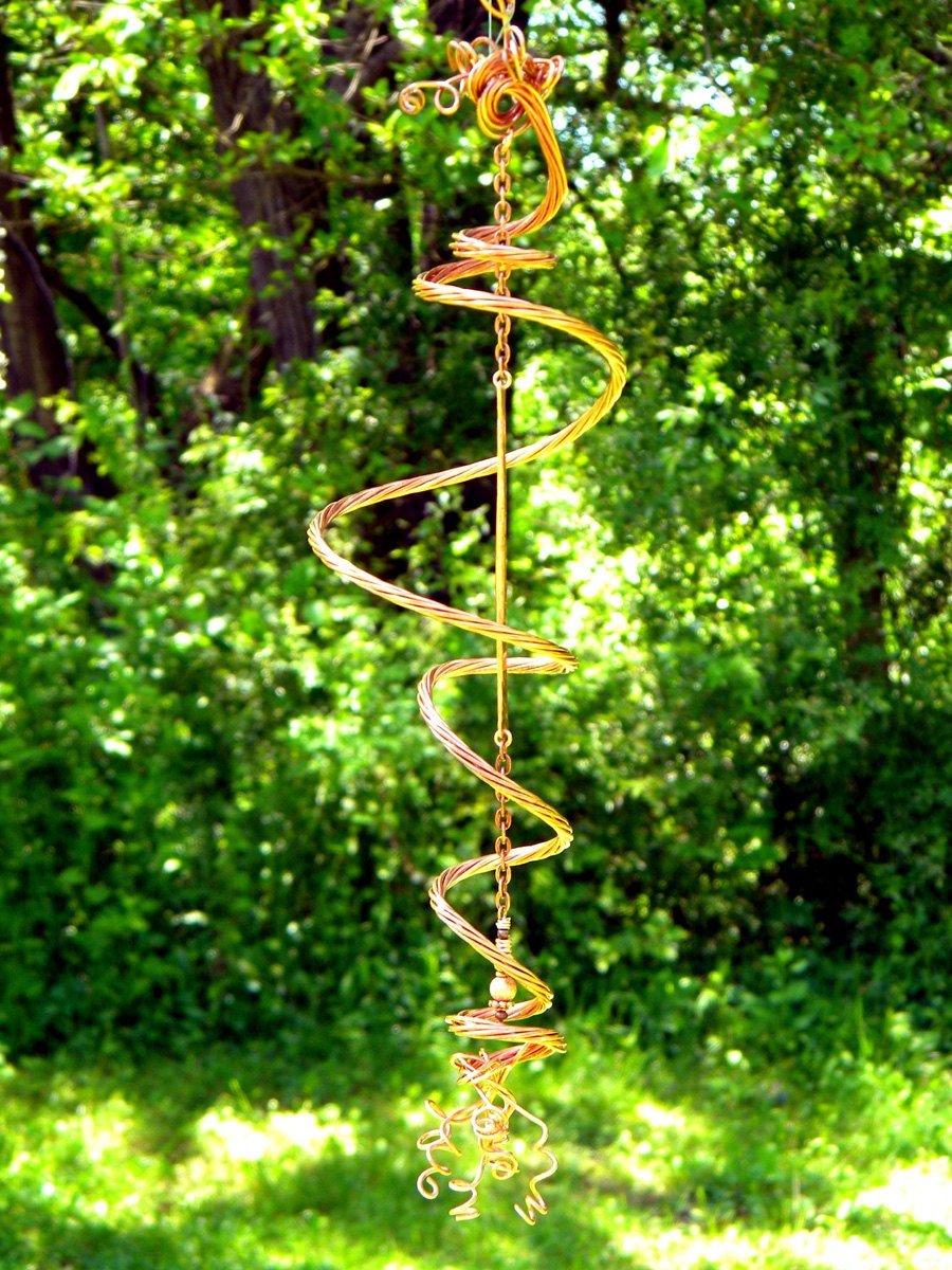 Copper Tornado Wind Spinner Spiral Indoor/Outdoor Hanging