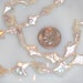 Freshwater White Rhombus Pearls 15x18mm, Half Strand