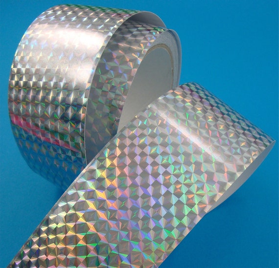 rainbow prism tape . reflective sticker roll . iridescent