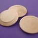 6 wood plate platters. doll miniatures . unfinished wood . 2.5" size . RESERVED