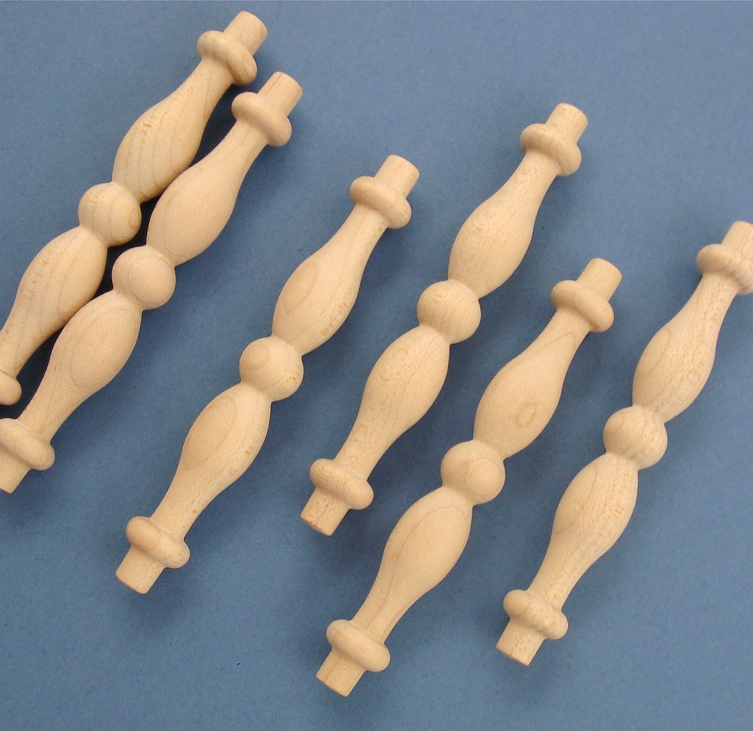 12 Miniature Spindles 3 Inch Tall Solid Unfinished Wood   Il Fullxfull.268690377 