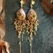 in the glowing willows - oh so long and luscious garden embroidery earrings
