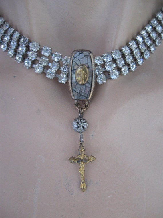 Illuminata... vintage assemblage necklaced