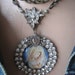 Devotion... vintage repurposed madonna rhinestone necklace