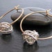 Gold Silver Mixed Metal Hoop Knot Nautical Earrings