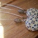 Azulejos tiles of Portugal, Mediterranean cabochon, dangle, Surgical Steel kidney wires, majolica long earrings