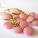 Pink Opal Earrings. Gold Filled Leverbacks, Fashion Under 50.