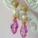 RESERVED Pink Topaz Earrings. Marquis Shaped. Vermeil. Lux Earrings. Wedding.Black Friday Cyber Monday Etsy