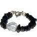 ON SALE: Black Spinel and Rock Crystal Bracelet, Gemstone Bracelet, Statement Bracelet, Made in Montana, Gift for Girlfriend, Gift for Wife