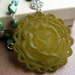 Marian Necklace - Glass & Vintage Lucite - Sterling Silver