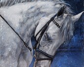 Horse Print - Equine 10x10" Fine Art Illustration Print - PetPortraitsbyNC