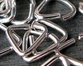 AGB handmade jewelry findings sterling silver or 14k gold filled 22 gauge Triangle jump rings 5mm 50 pieces
